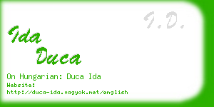 ida duca business card